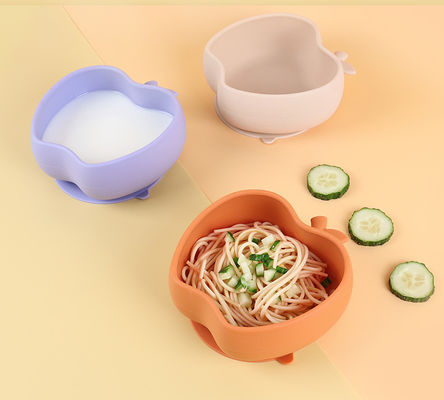 गैर विषैले खाद्य ग्रेड सिलिकॉन बेबी फूड बाउल बच्चों के सक्शन कप सिलिकॉन बाउल व्यायाम बच्चे की खाने की क्षमता
